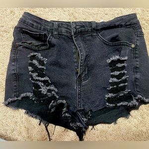 Shein Black jean shorts